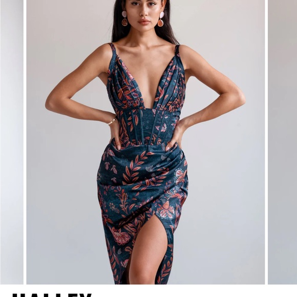 3D Floral Asymmetrical Dress